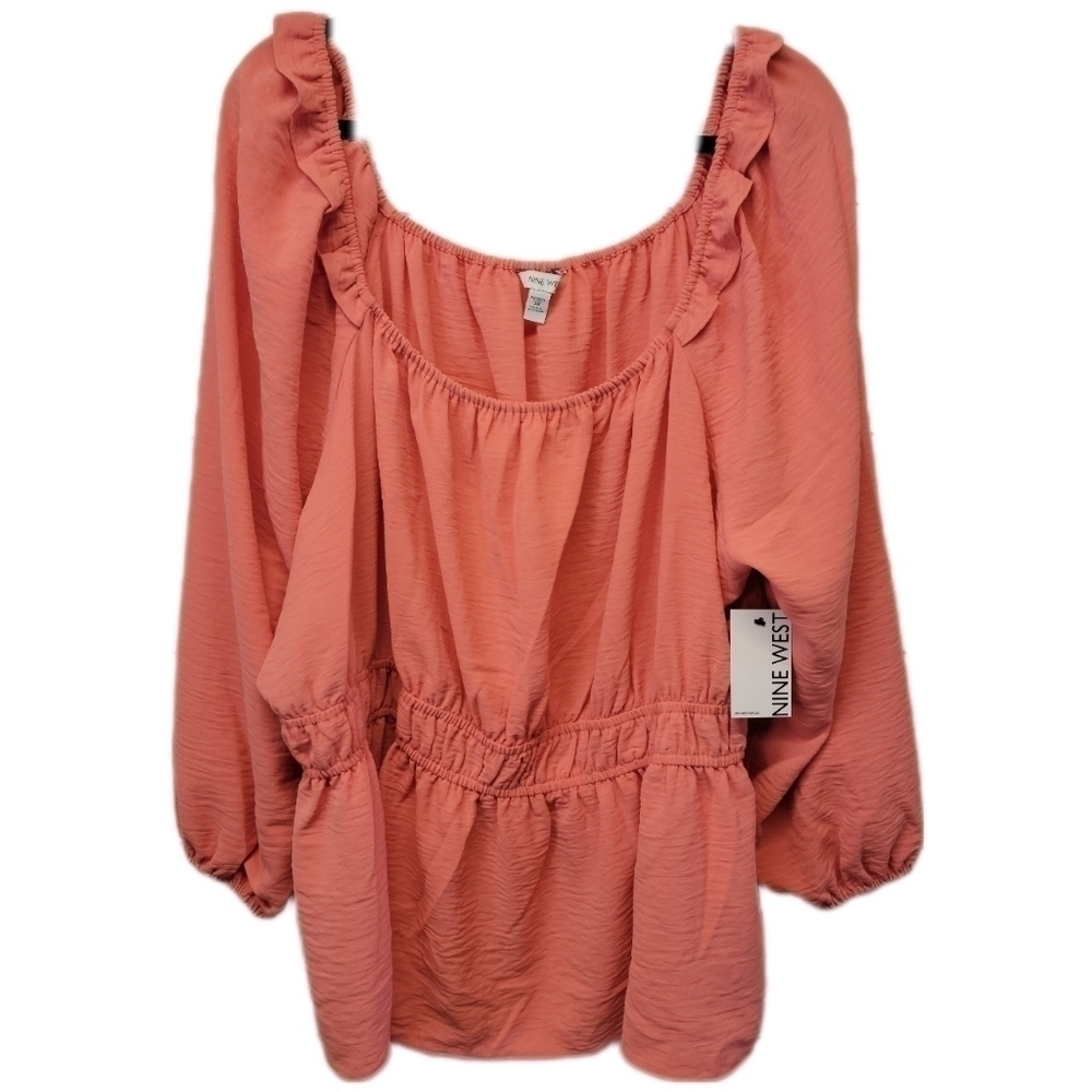 3X Nine West Peplum Blouse - Picture 2 of 7